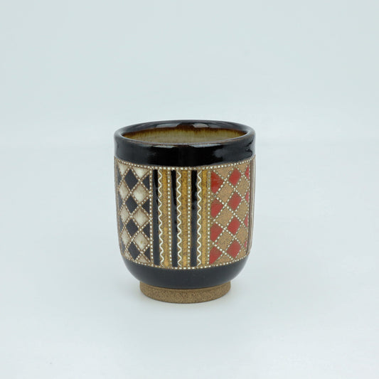 [Mukaiyama Fumiya] Inlaid glaze colored madomon teacup