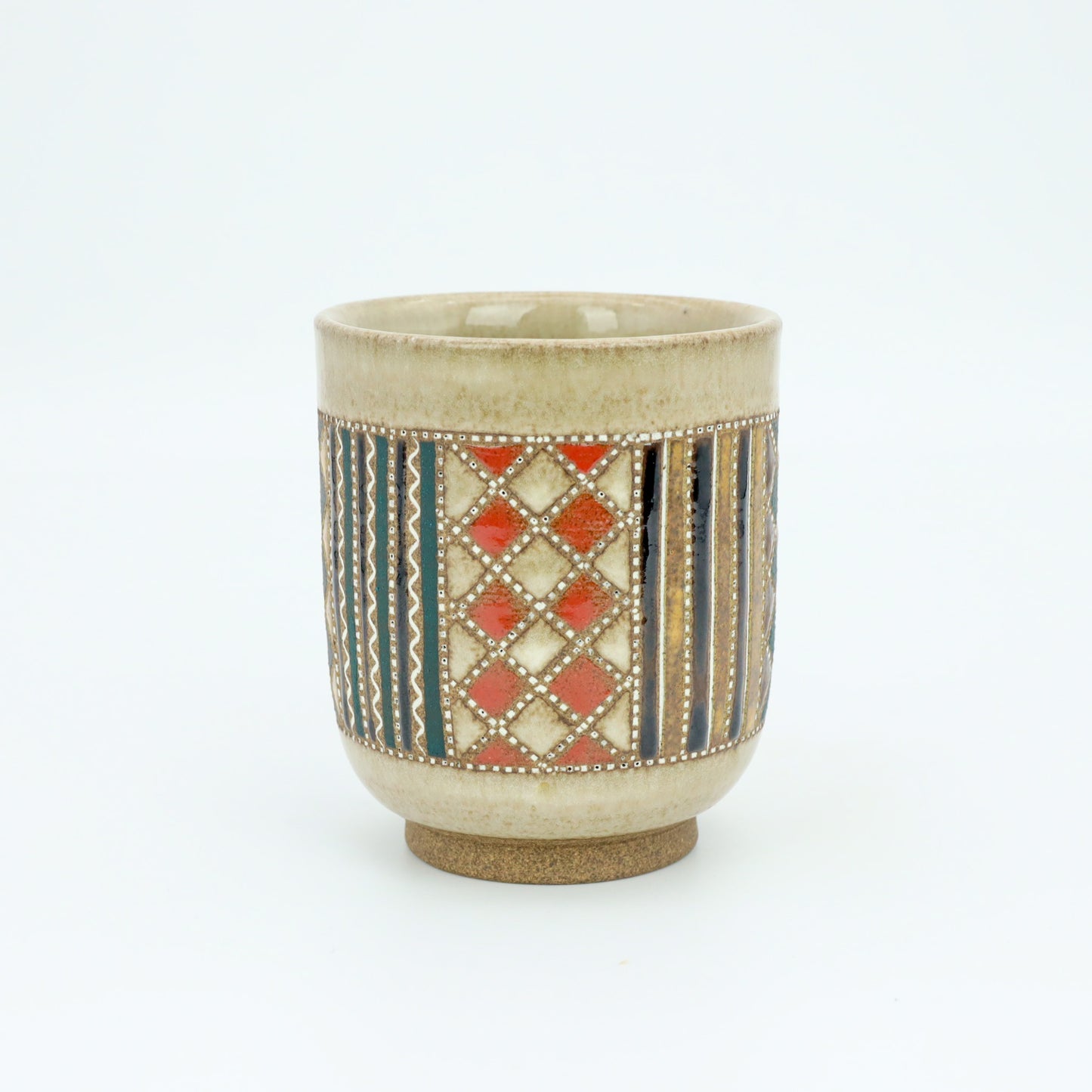 [Mukaiyama Fumiya] Inlaid glaze colored madomon teacup