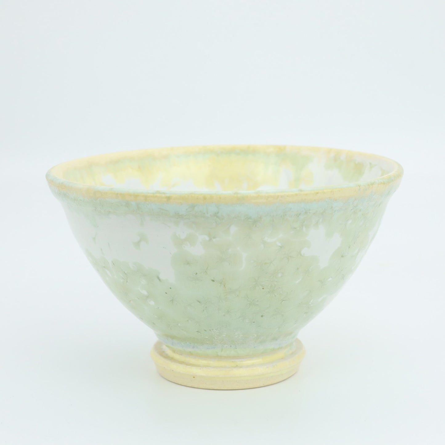 [Kazumi Mita] Crystal Glazed Rice Bowl, Large, Mint