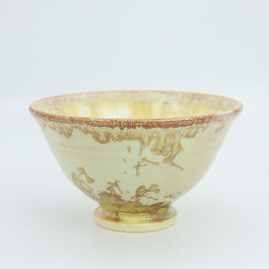 [Kazumi Mita] Crystal Glazed Rice Bowl, Large, Olive
