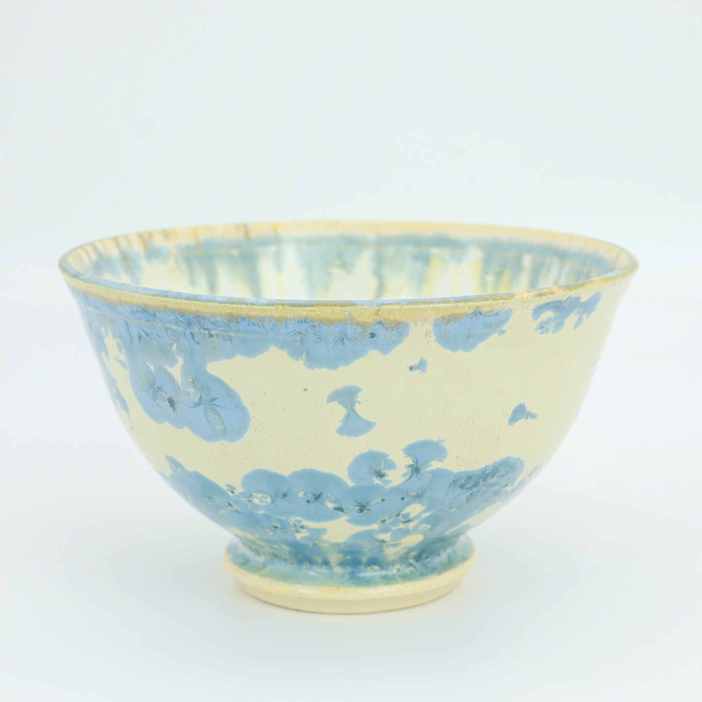 [Kazumi Mita] Crystal Glazed Rice Bowl, Large, Blue