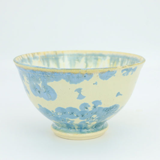 [Kazumi Mita] Crystal Glazed Rice Bowl, Large, Blue
