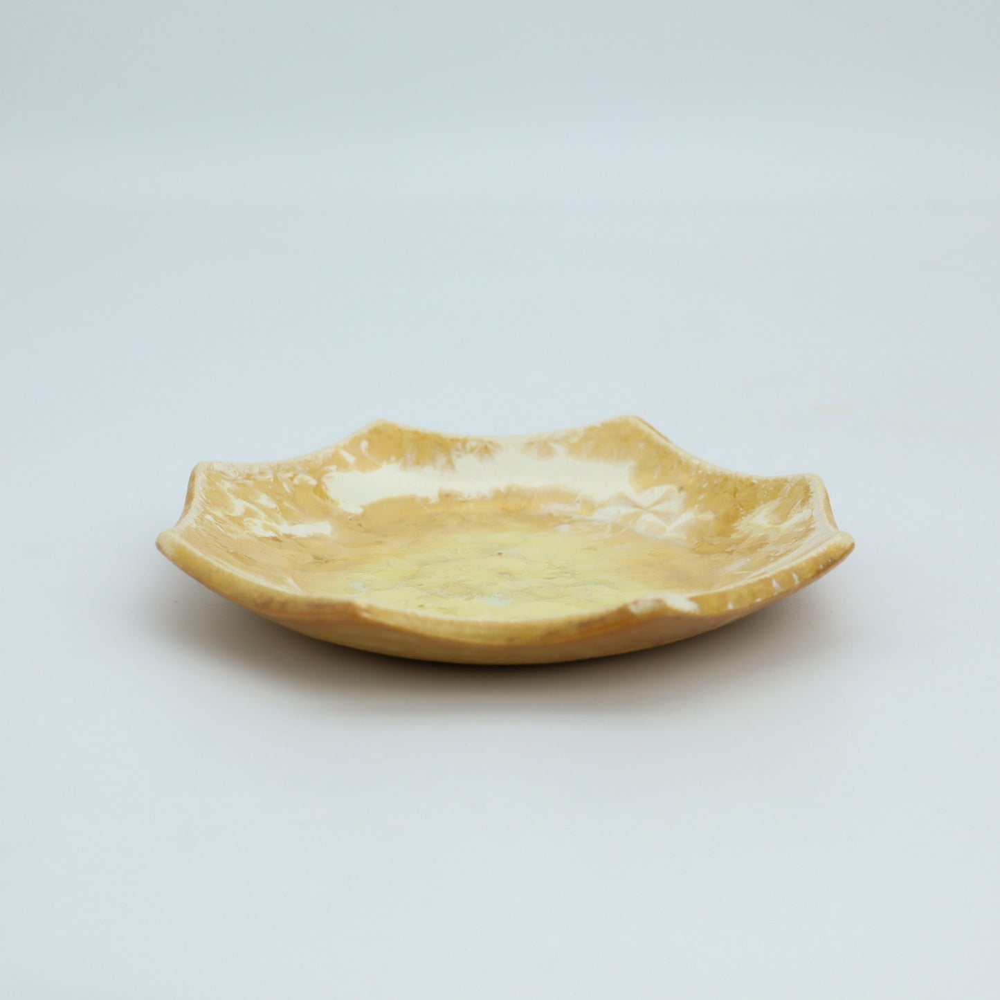 [Kazumi Mita] Octagonal Plate (Small) Amber