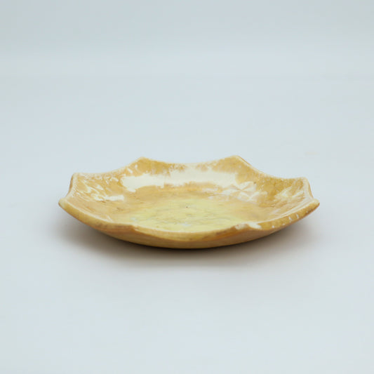 [Kazumi Mita] Octagonal Plate (Small) Amber