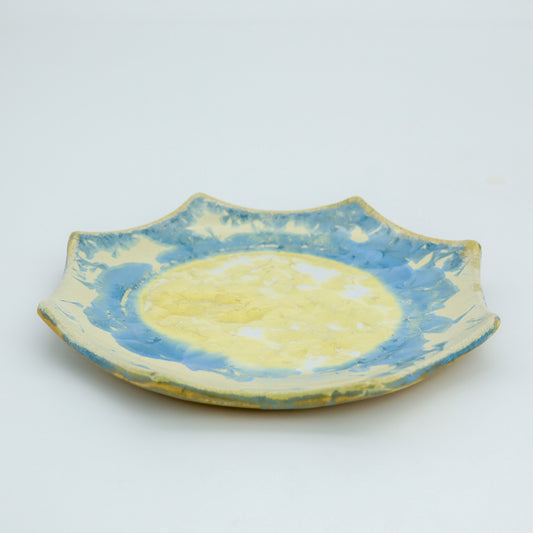 [Kazumi Mita] Octagonal Plate (Large) Blue