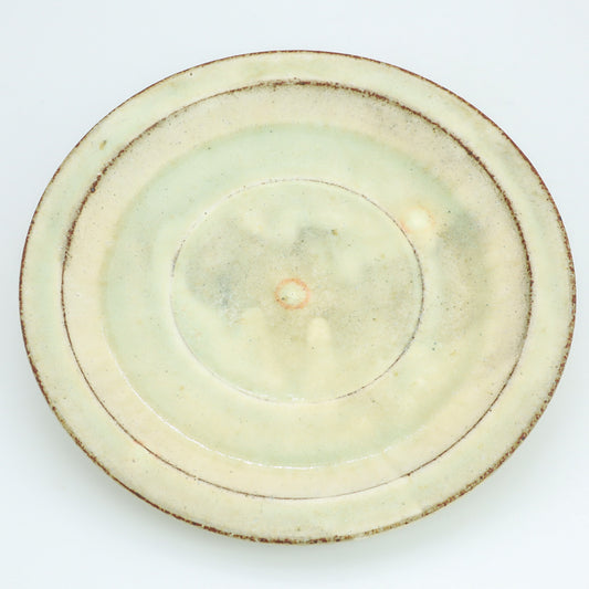 [Nagumo Hidenori] Ash-flour-glazed 7-inch plate