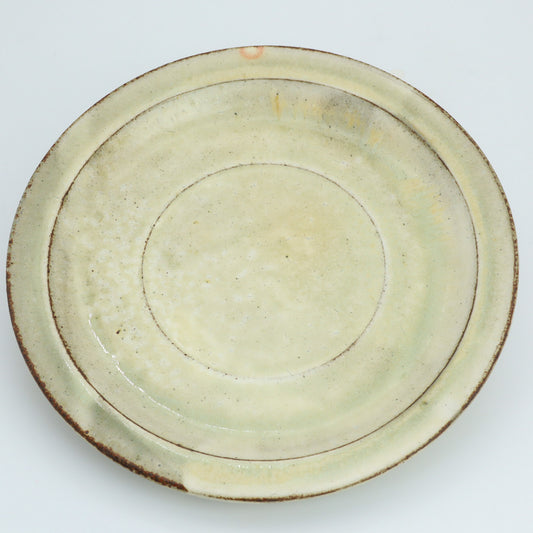 [Nagumo Hidenori] Ash-flour-glazed 7-inch plate