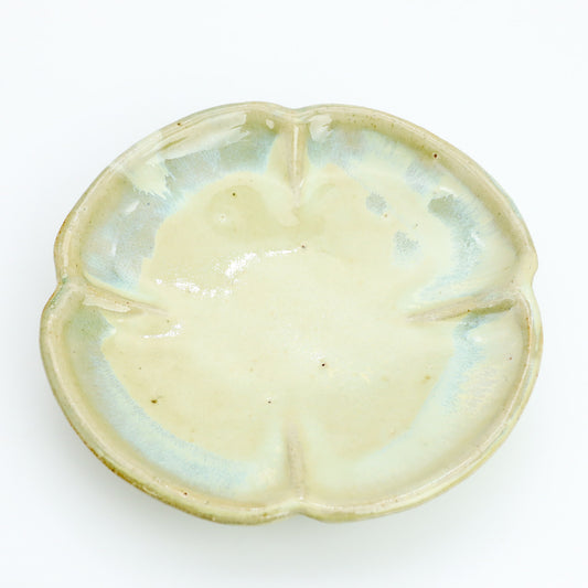 [Yoshiko Kasahara] White Glazed Small Plate, 4 inches, Mokko Design