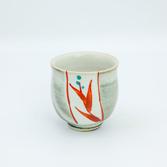 [Otsuka Kazuhiro] Small ochre red-painted teacup