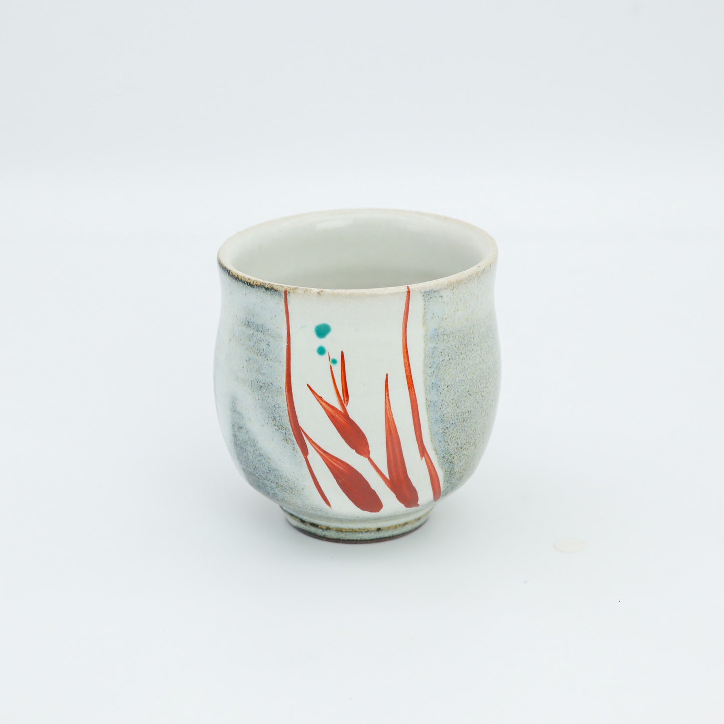 [Otsuka Kazuhiro] Small ochre red-painted teacup