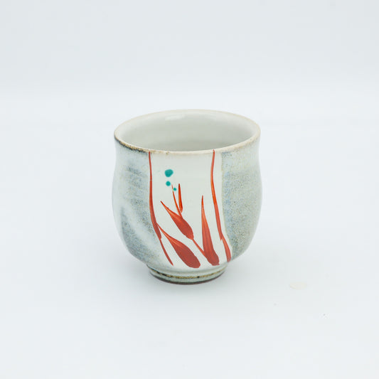 [Otsuka Kazuhiro] Small ochre red-painted teacup