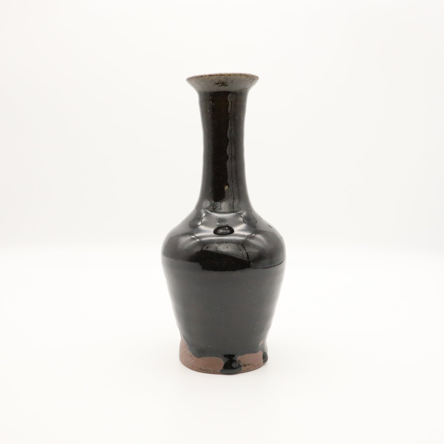 [Aiba Takamasa] Black glazed bottle