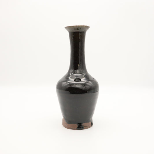 [Aiba Takamasa] Black glazed bottle