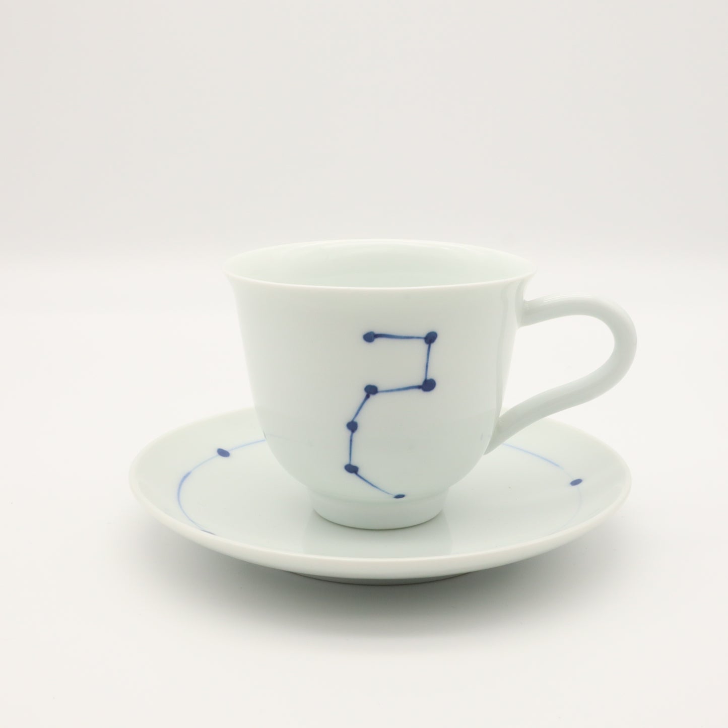 [Omura Midori] Blue and white Big Dipper coffee cup and saucer