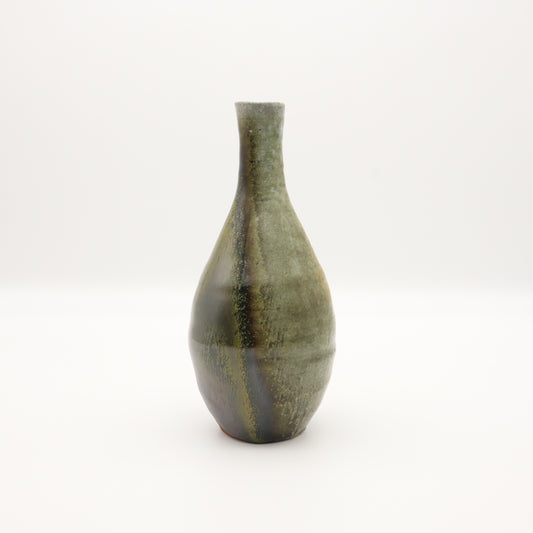[Iwami Shinsuke] Ash-covered crane-neck vase