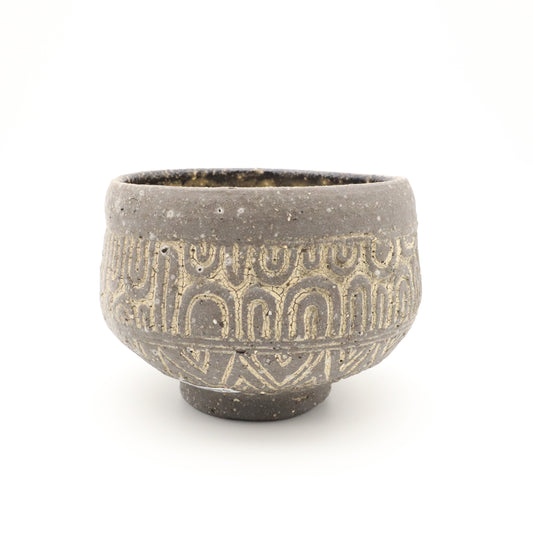 [Ogino Yoshifumi] Inlaid tea bowl