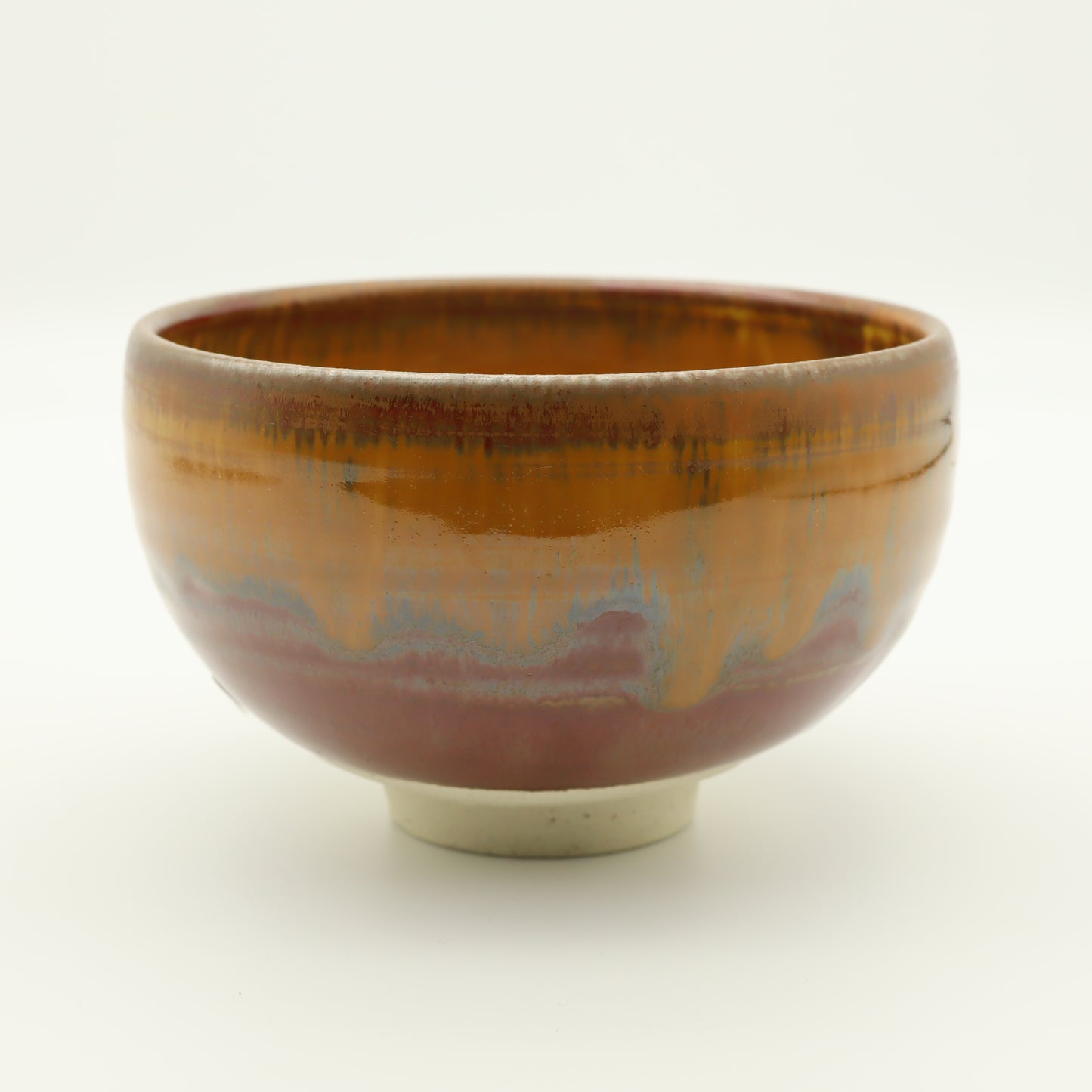 [Hagiwara Yoshinori] Persimmon glaze kiln-change tea bowl