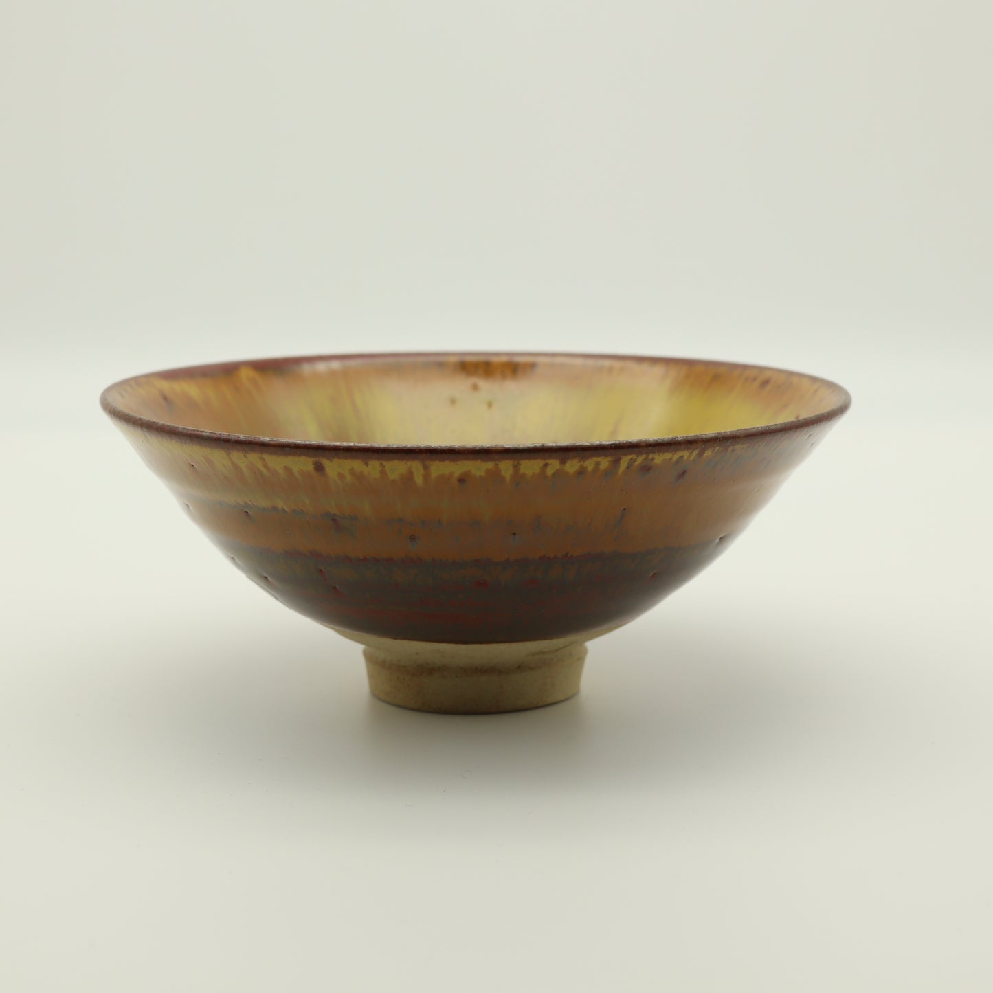 [Hagiwara Yoshinori] Persimmon glaze kiln-change tea bowl