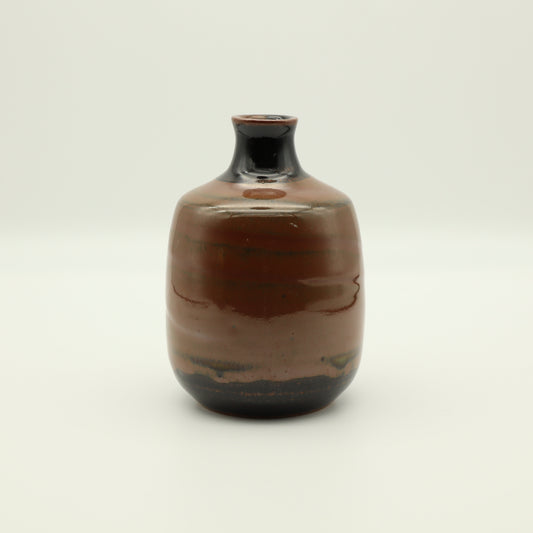 [Hagiwara Yoshinori] Persimmon glaze vase